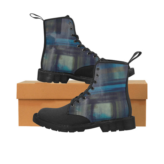 Azure 2 Bottes à lacets en toile pour homme (Noir)