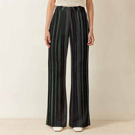 Pantalon large taille haute pour femme – Look chic et décontracté - BLACK ROW