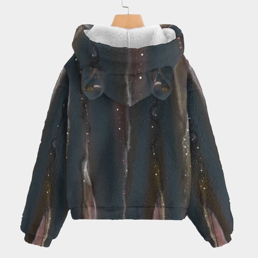 All-Over Print Kid’s Borg Fleece Sweatshirt With Ear