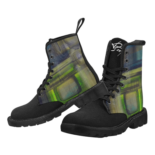 Verde 2 Bottes à lacets en toile pour homme (Noir)