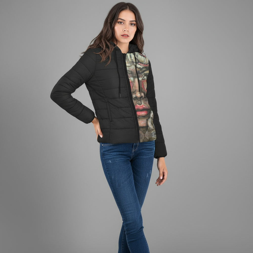 Veste matelassée à capuche pour femme