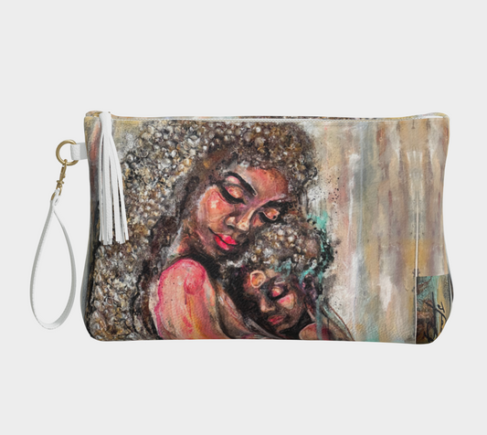 Trousse a maquillage cuir vegan/ Makeup bag vegan leather