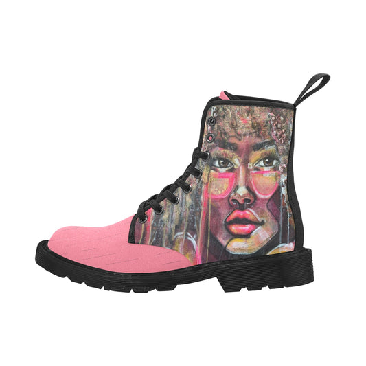 Leilani - Bottes en toile à lacets pour femmes (Noir)