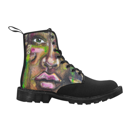 Dalia 2 Bottes en toile à lacets pour femmes (Noir)