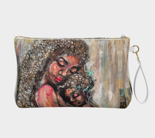 Trousse a maquillage cuir vegan/ Makeup bag vegan leather