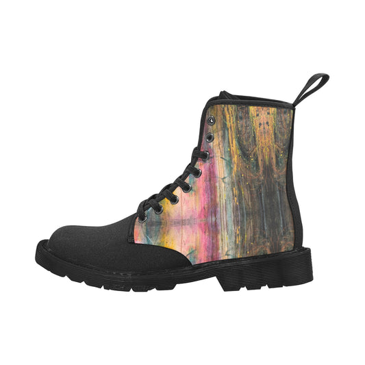 Azura Bottes en toile à lacets pour femmes (Noir)