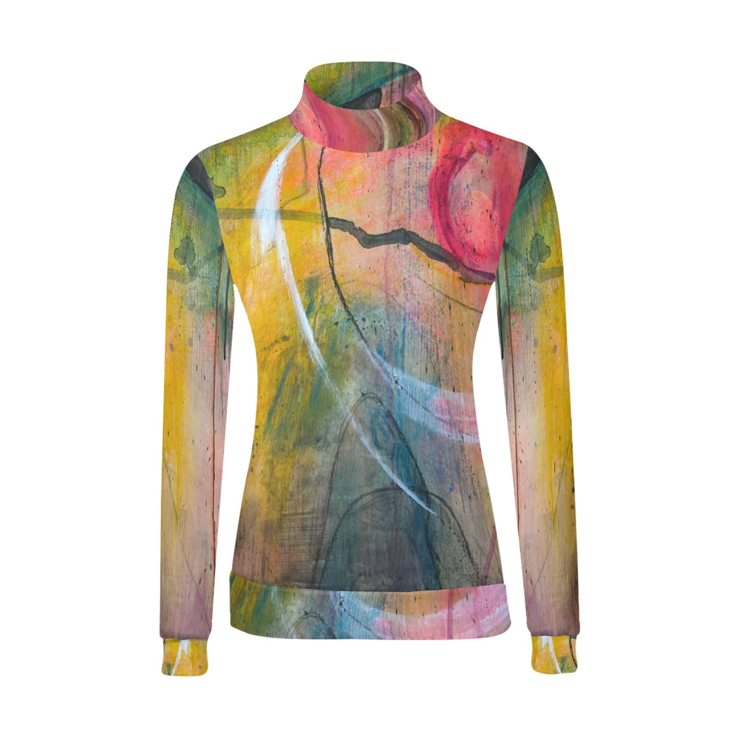 Chandail à col montant imprimé – Élégance et confort réunis 💫 AZURA