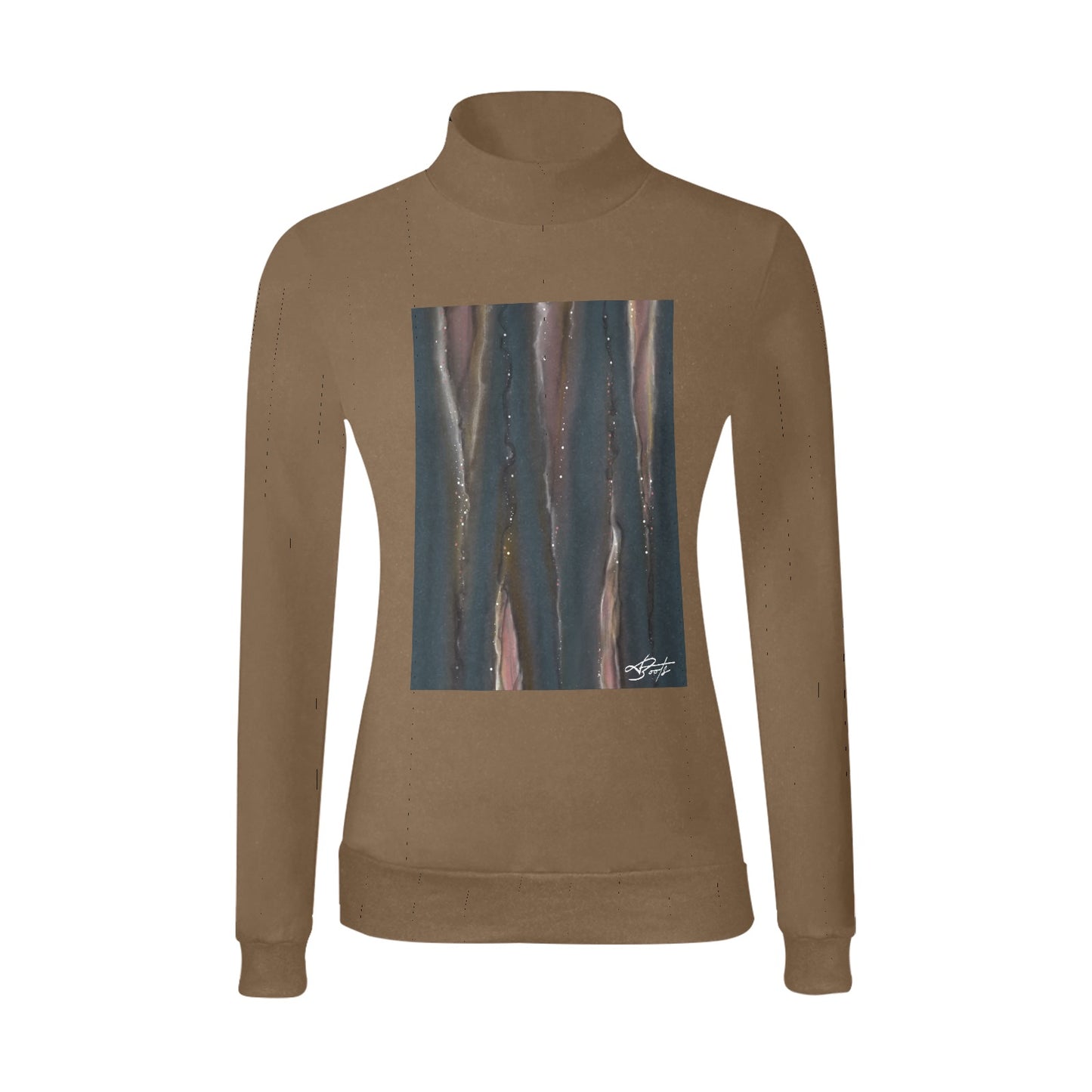 Chandail à col montant imprimé – Élégance et confort réunis 💫 CÉLESTE