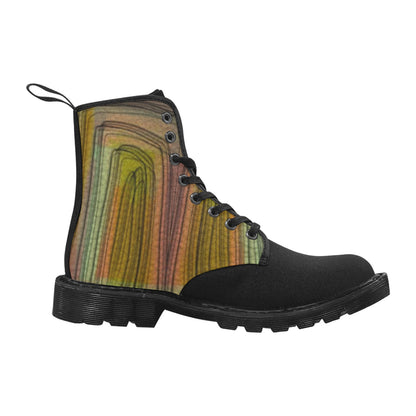 Rainbow 2 Bottes à lacets en toile pour homme (Noir)
