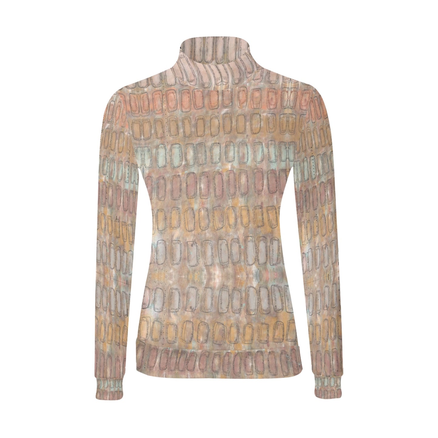 Chandail à col montant imprimé – Élégance et confort réunis 💫 SAND