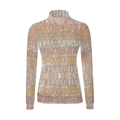 Chandail à col montant imprimé – Élégance et confort réunis 💫 SAND