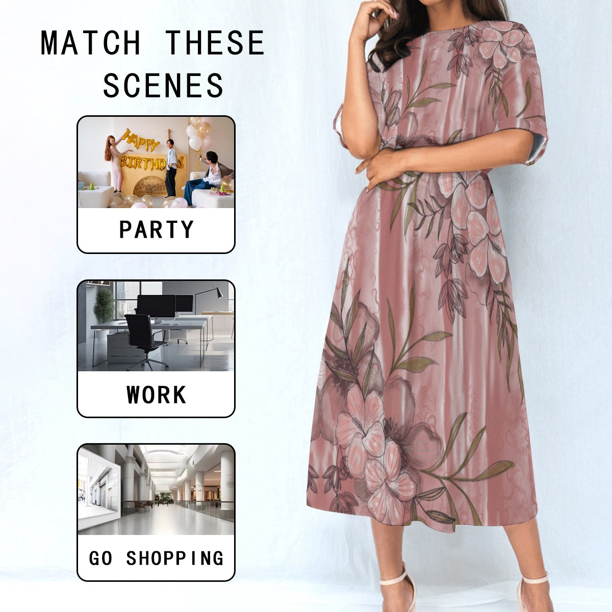 Robe Taille Élastique – Élégance et Confort au Quotidien
