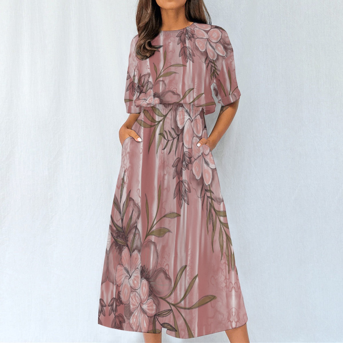 All-Over Print Women's Elastic Waist Dress