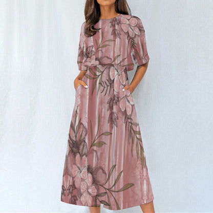 All-Over Print Women's Elastic Waist Dress
