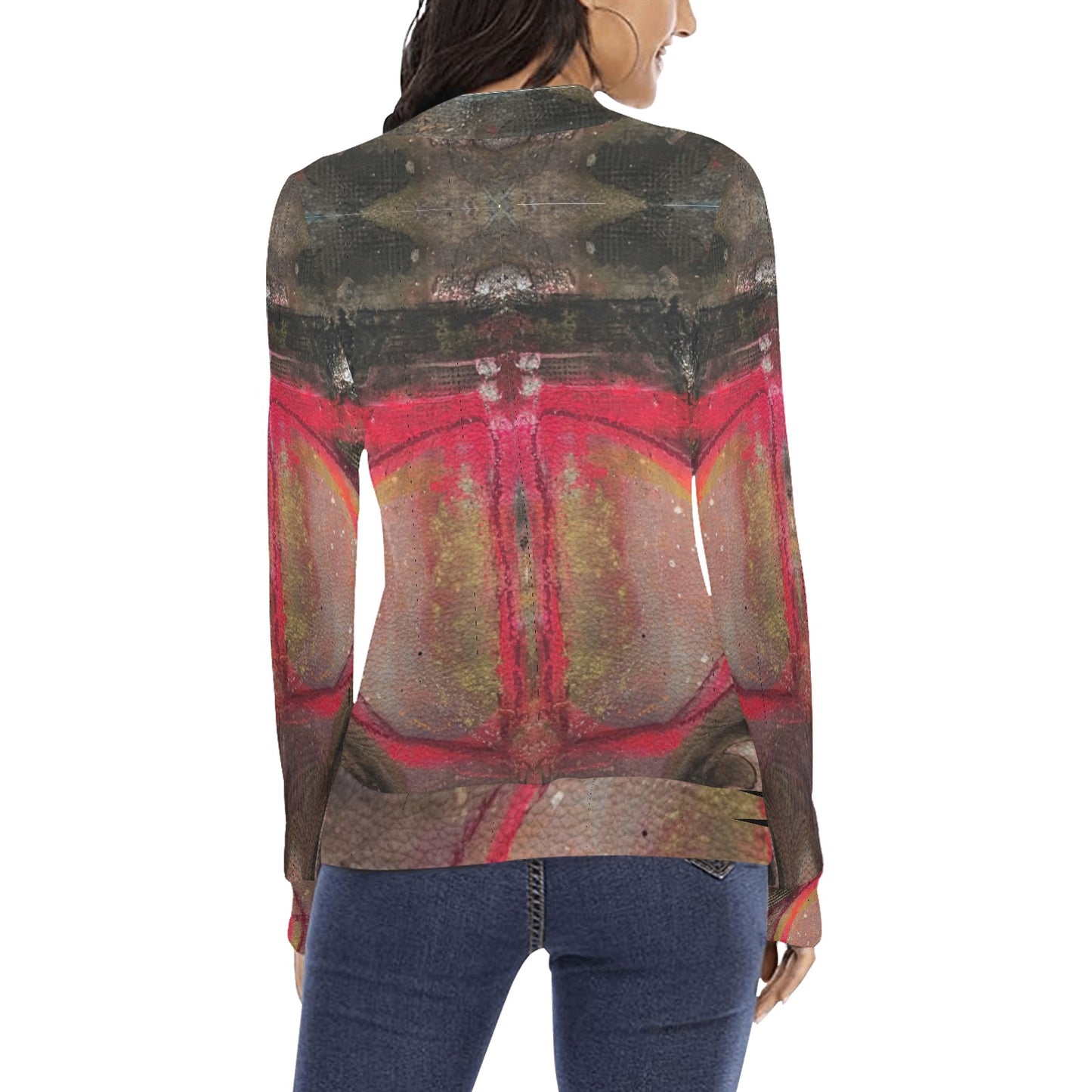 Chandail à col montant imprimé – Élégance et confort réunis 💫 SOLÈNE