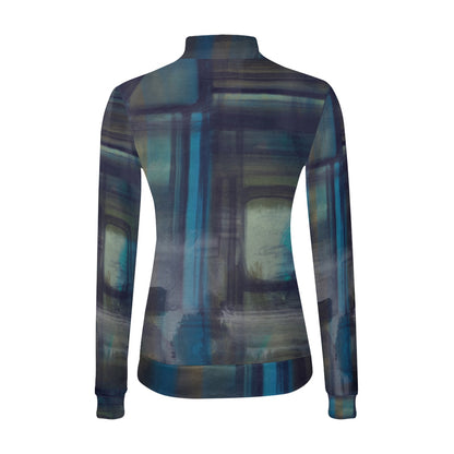 Chandail à col montant imprimé – Élégance et confort réunis 💫 AZURE