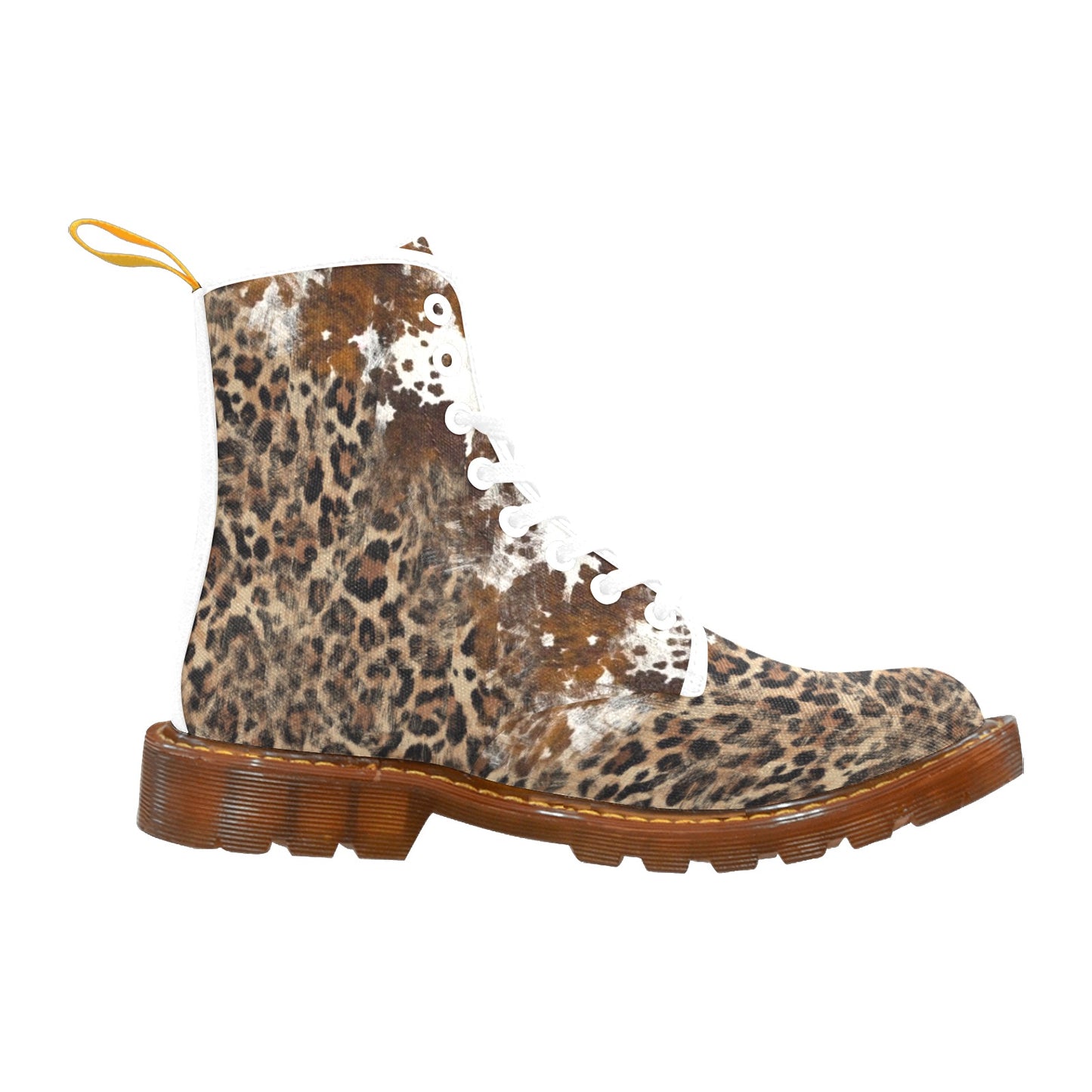 LéoCow - Bottes en toile à lacets pour Hommes (blanc)