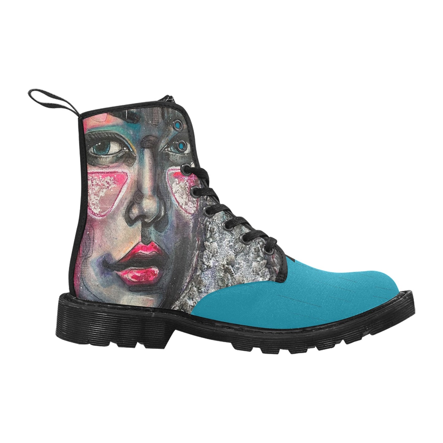 Bottes en toile à lacets pour femmes (Noir)