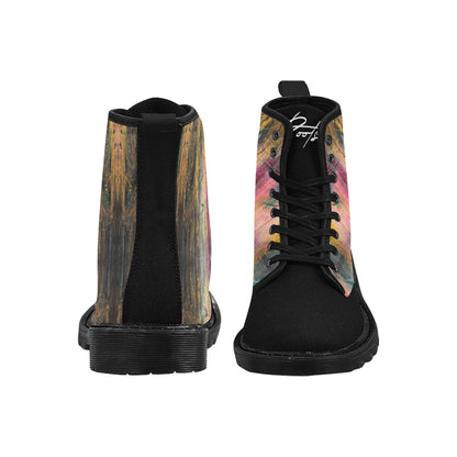 Azura Bottes en toile à lacets pour femmes (Noir)