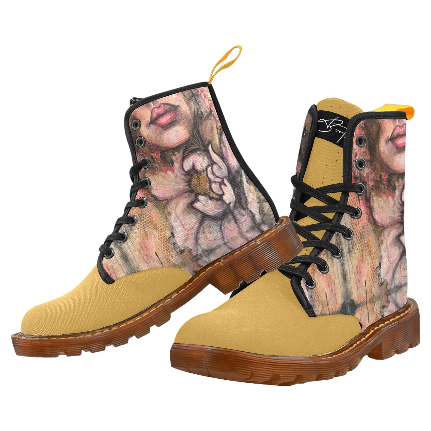 Zaharaa - Bottes en toile à lacets pour femmes