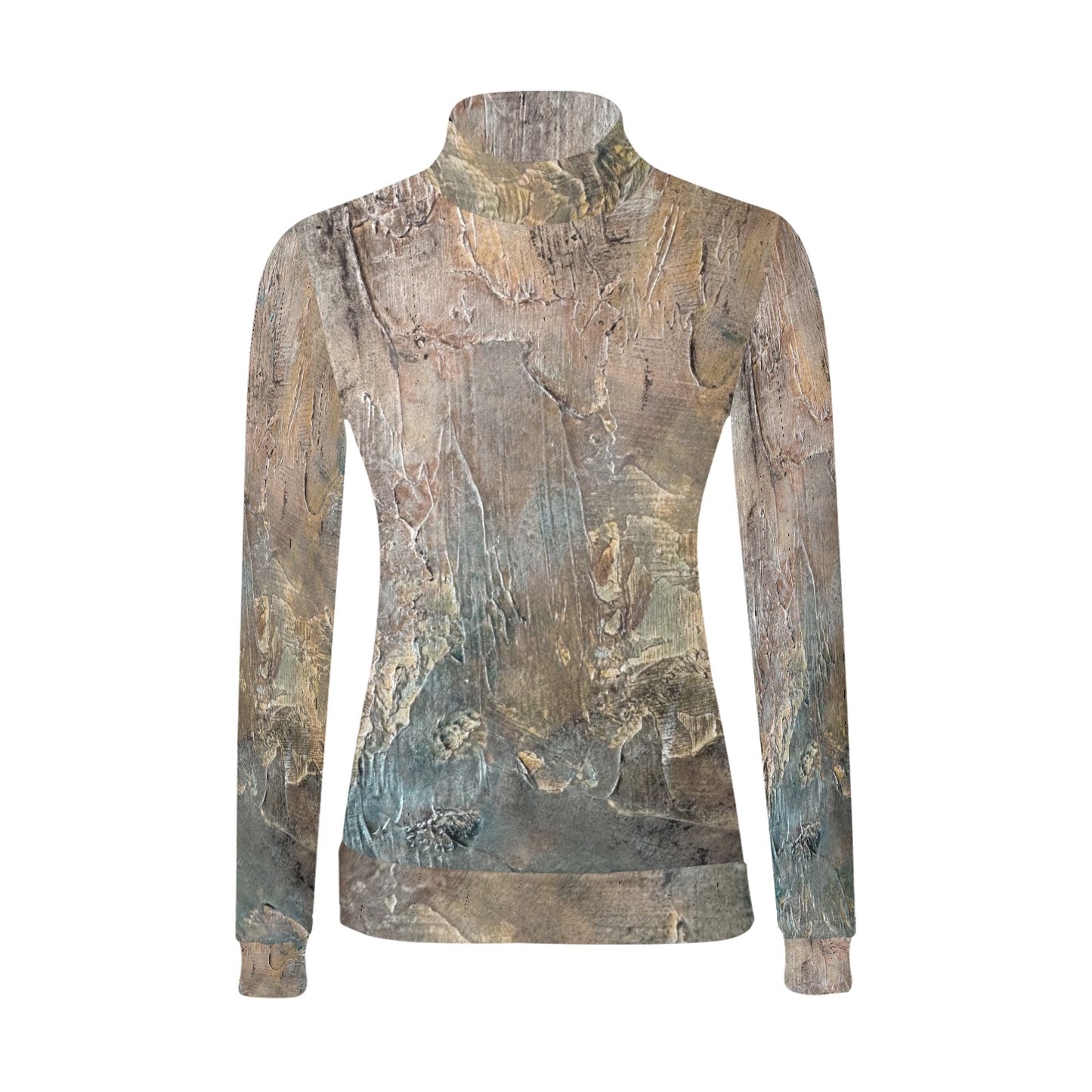 Chandail à col montant imprimé – Élégance et confort réunis 💫