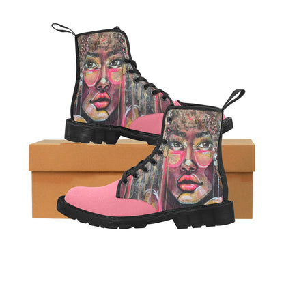 Leilani - Bottes en toile à lacets pour femmes (Noir)