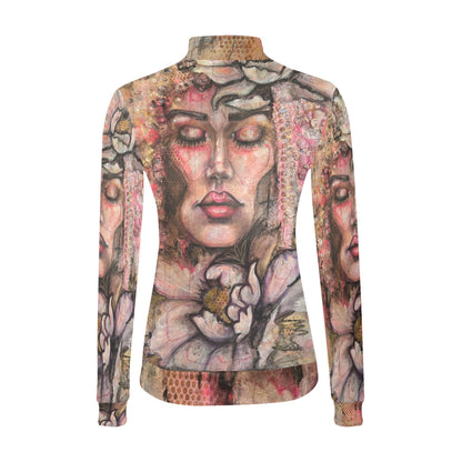 Chandail à col montant imprimé – Élégance et confort réunis 💫 ZAHARAA