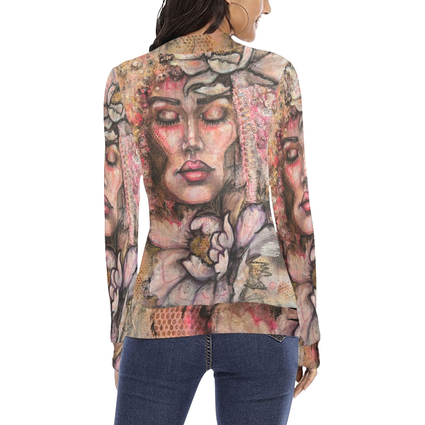 Chandail à col montant imprimé – Élégance et confort réunis 💫 ZAHARAA