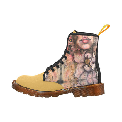 Zaharaa - Bottes en toile à lacets pour femmes