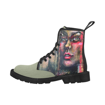 Maëlle - Bottes en toile à lacets pour femmes (Noir)