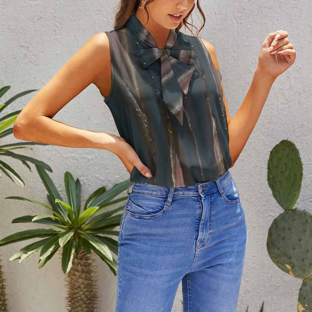 Débardeur Femme Élégant à Nœud – Top Sans Manches Chic & Confortable