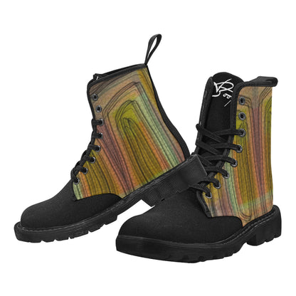 Rainbow 2 Bottes à lacets en toile pour homme (Noir)