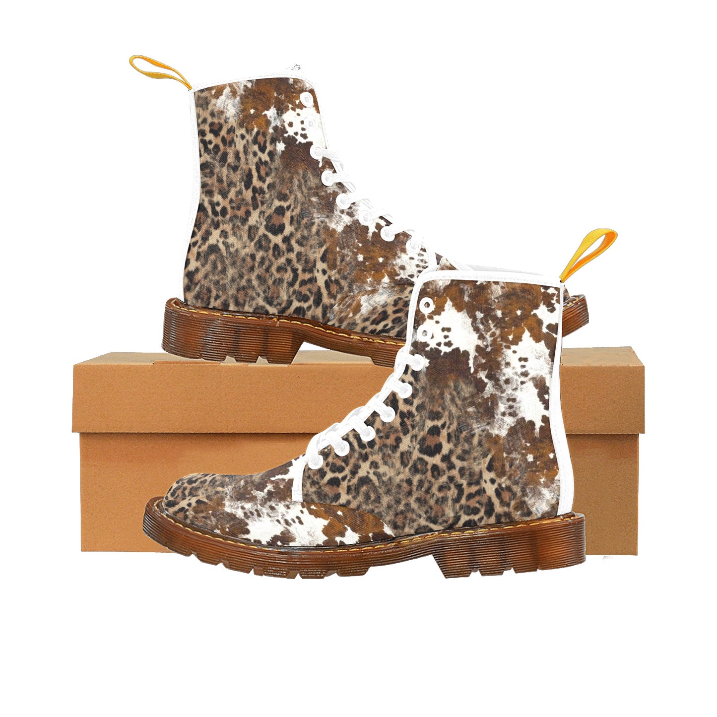 LéoCow - Bottes en toile à lacets pour femmes