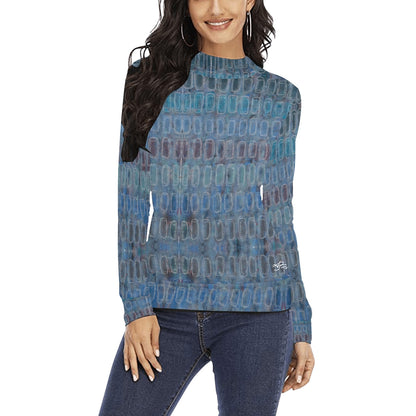 Chandail à col montant imprimé – Élégance et confort réunis 💫 OCÉAN