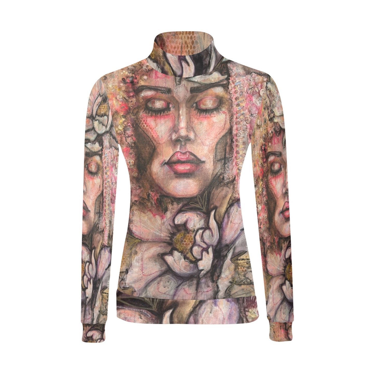 Chandail à col montant imprimé – Élégance et confort réunis 💫 ZAHARAA